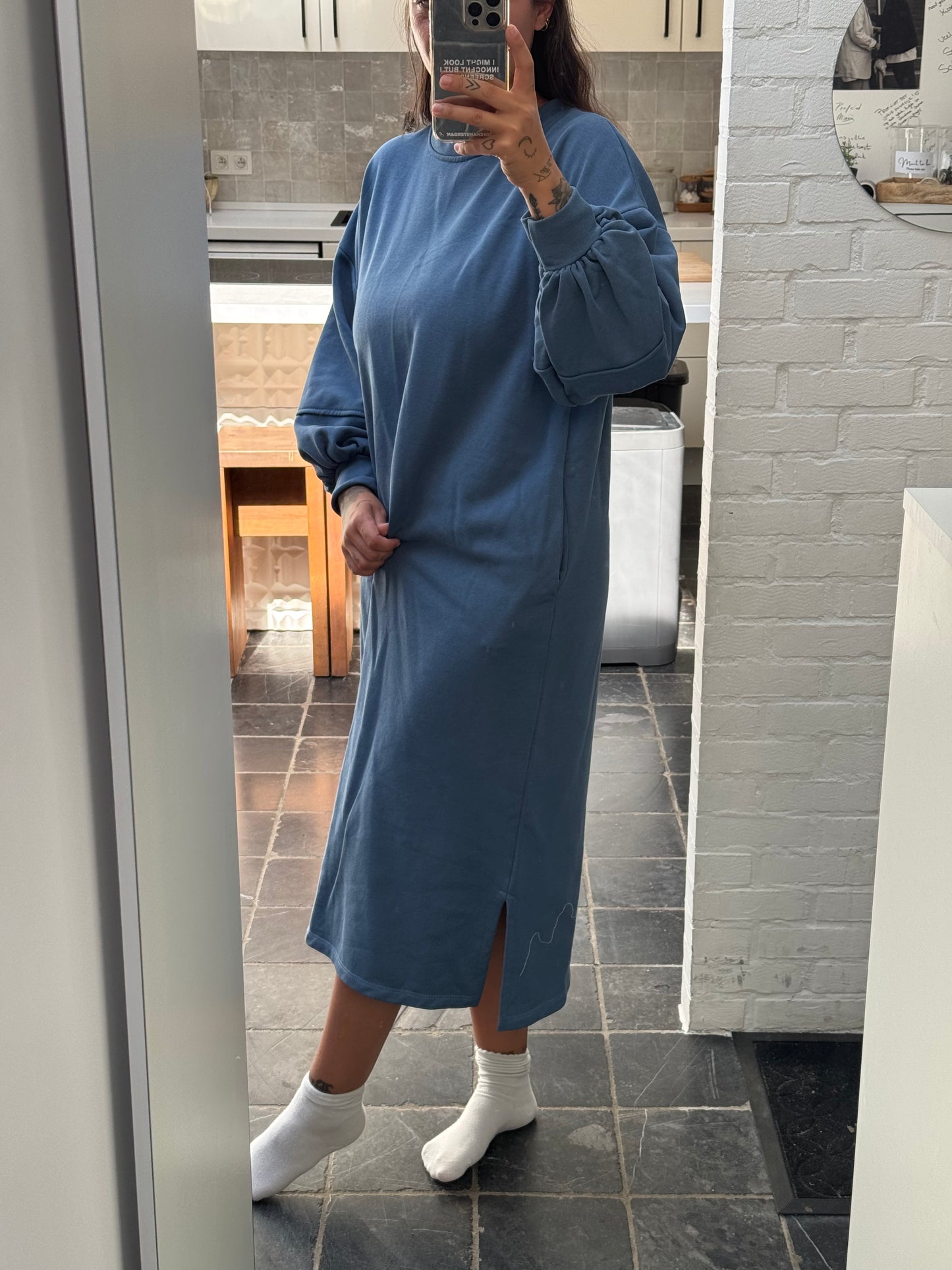 PL sweaterdress blauw