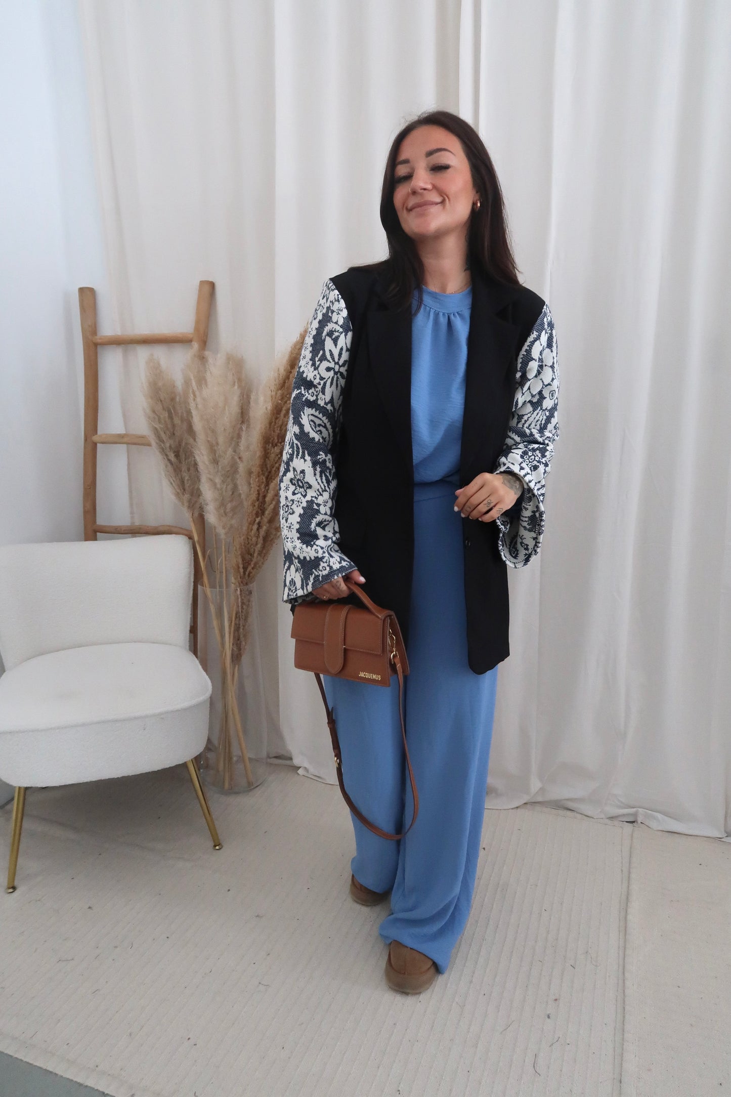 Ruffle set blue