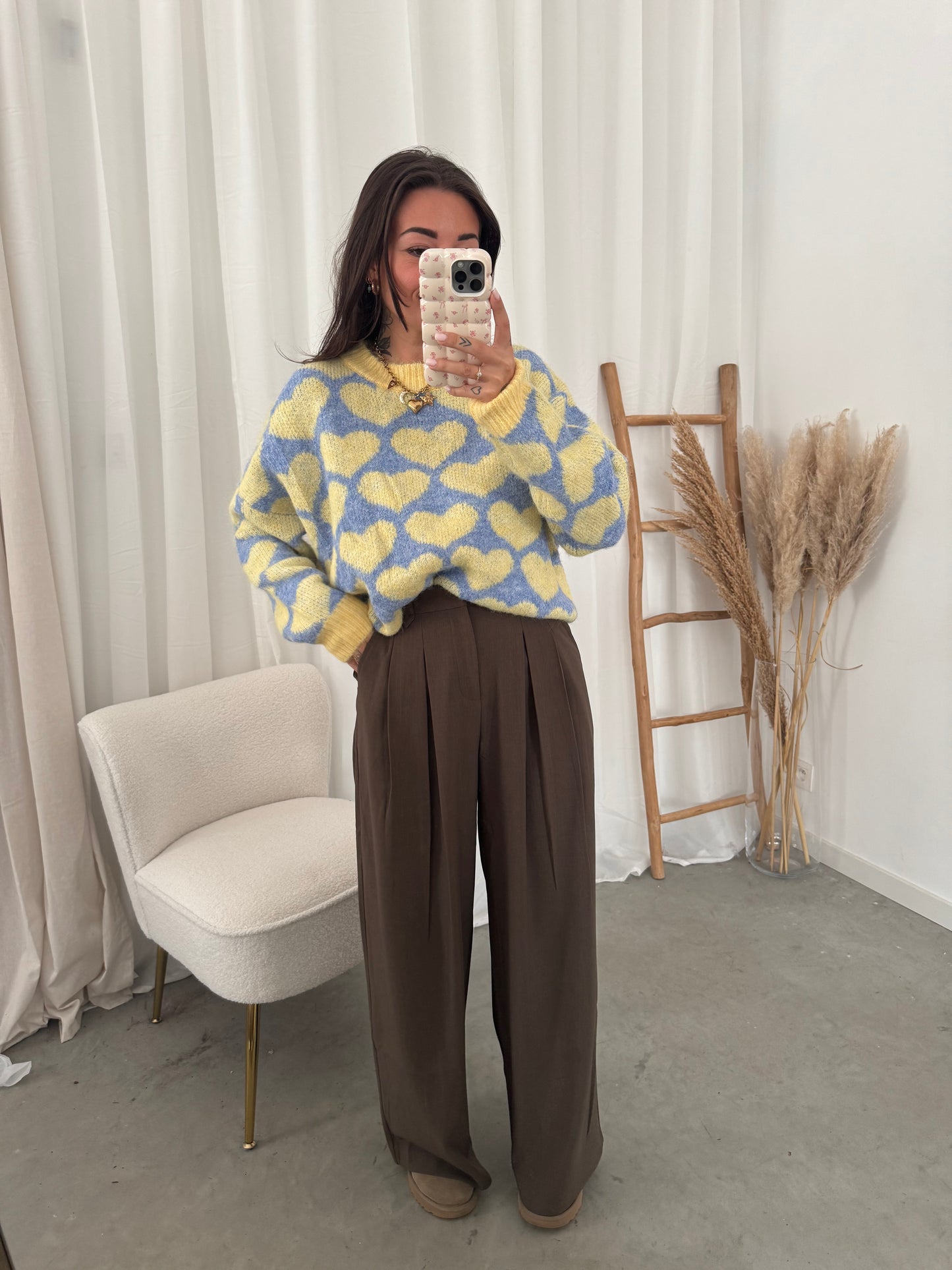 Yellow heart sweater