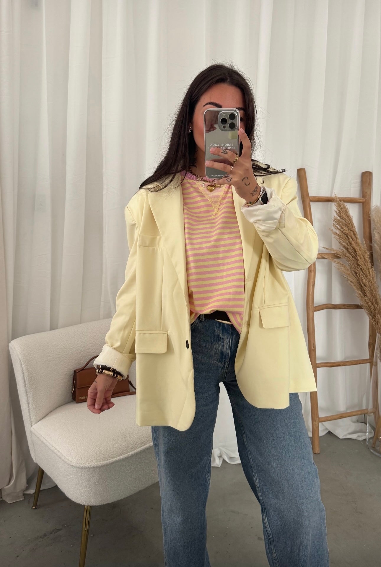 Oversized blazer butteryellow