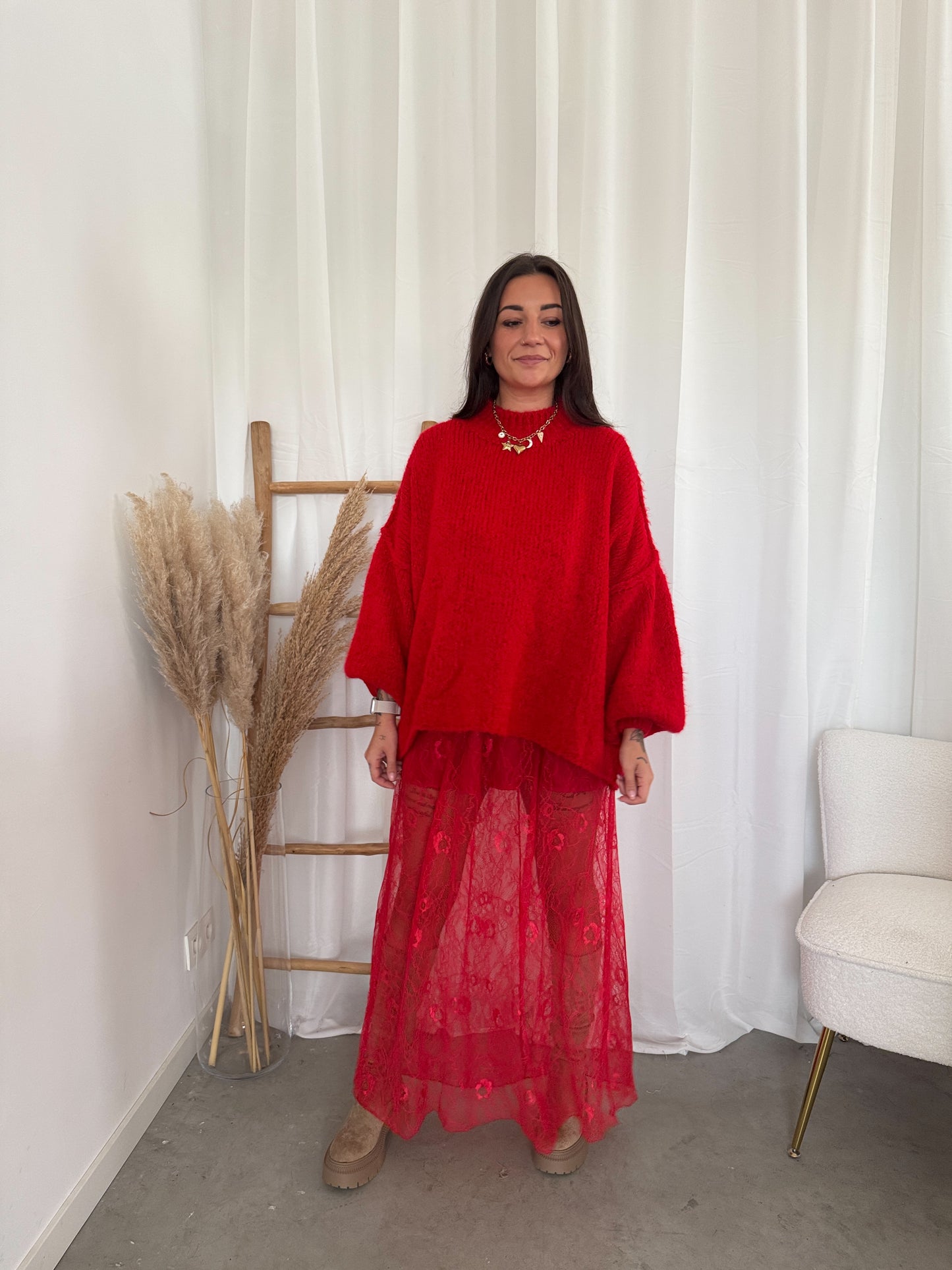 Donna sweater red