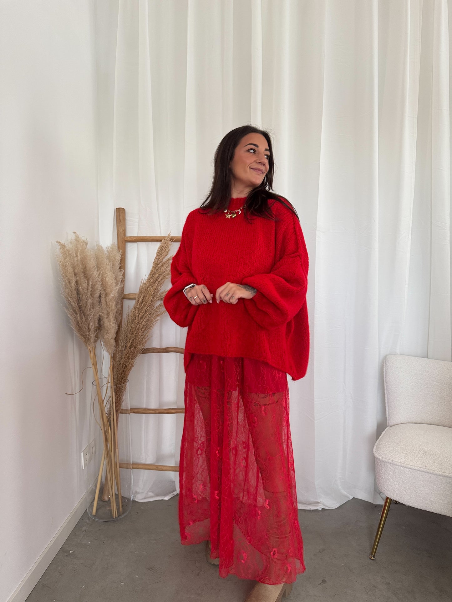 Donna sweater red