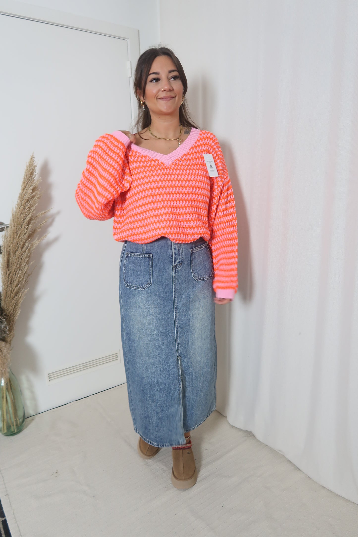 Maxi denim skirt