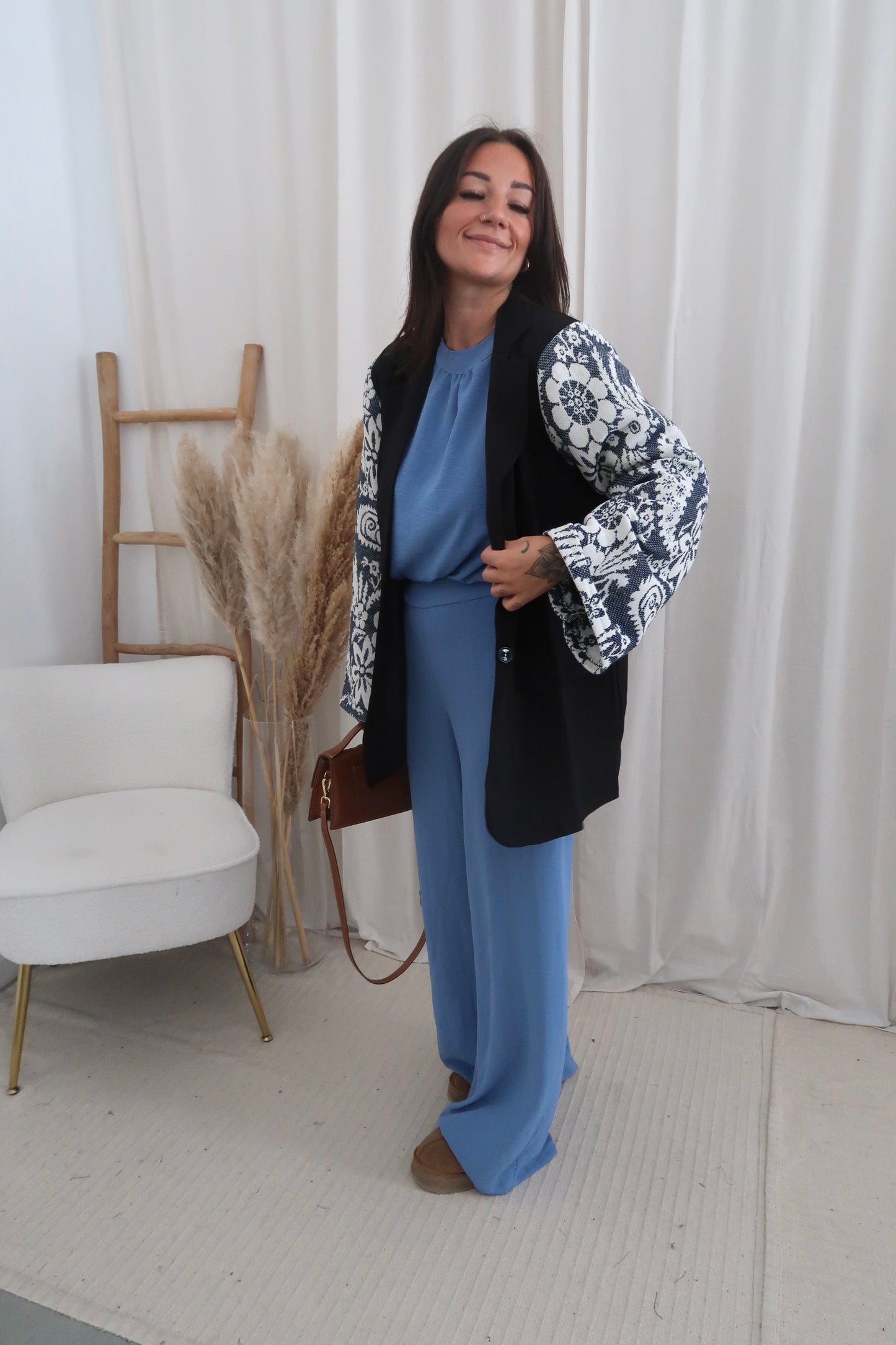 Ruffle set blue