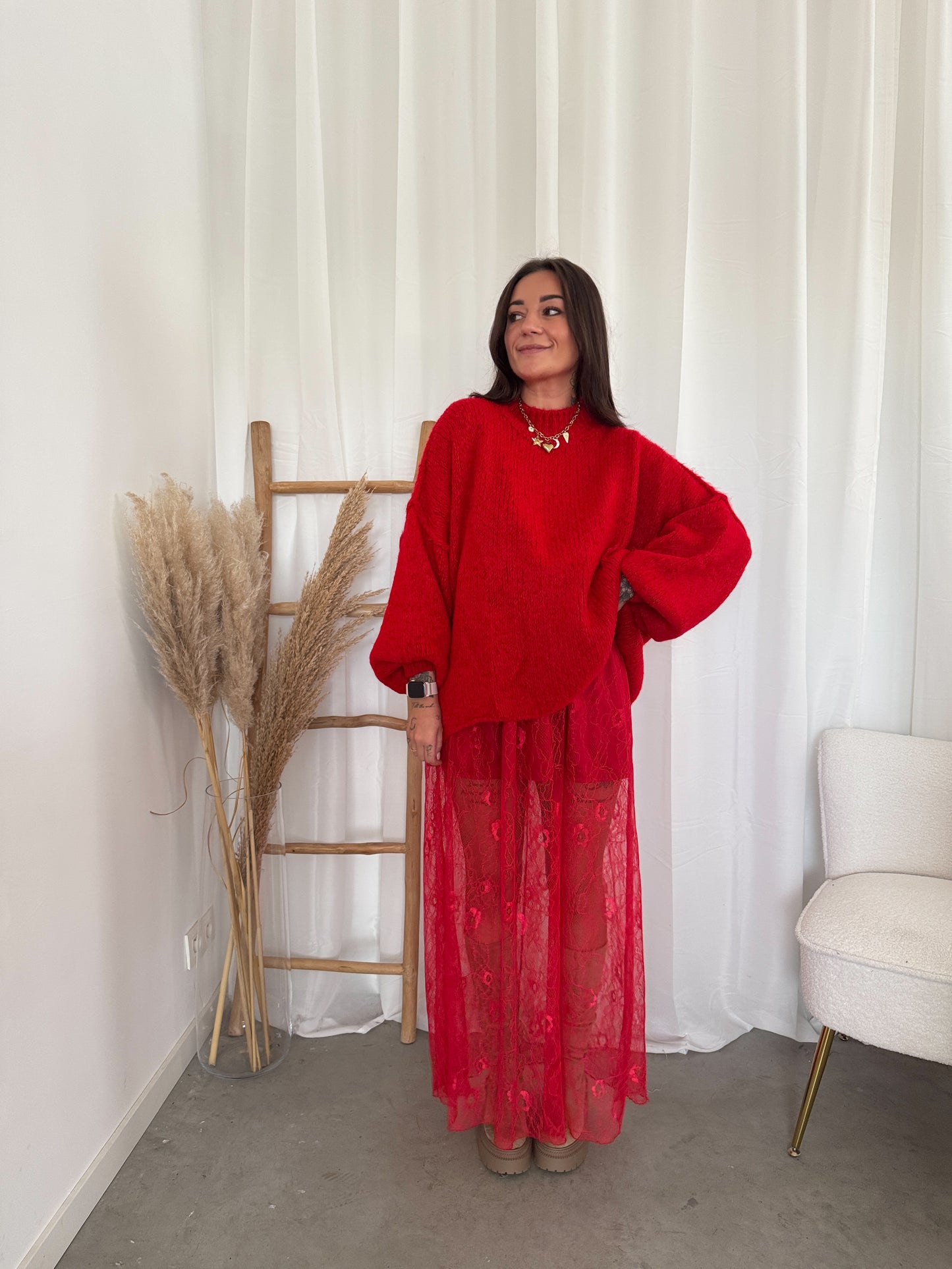 Donna sweater red