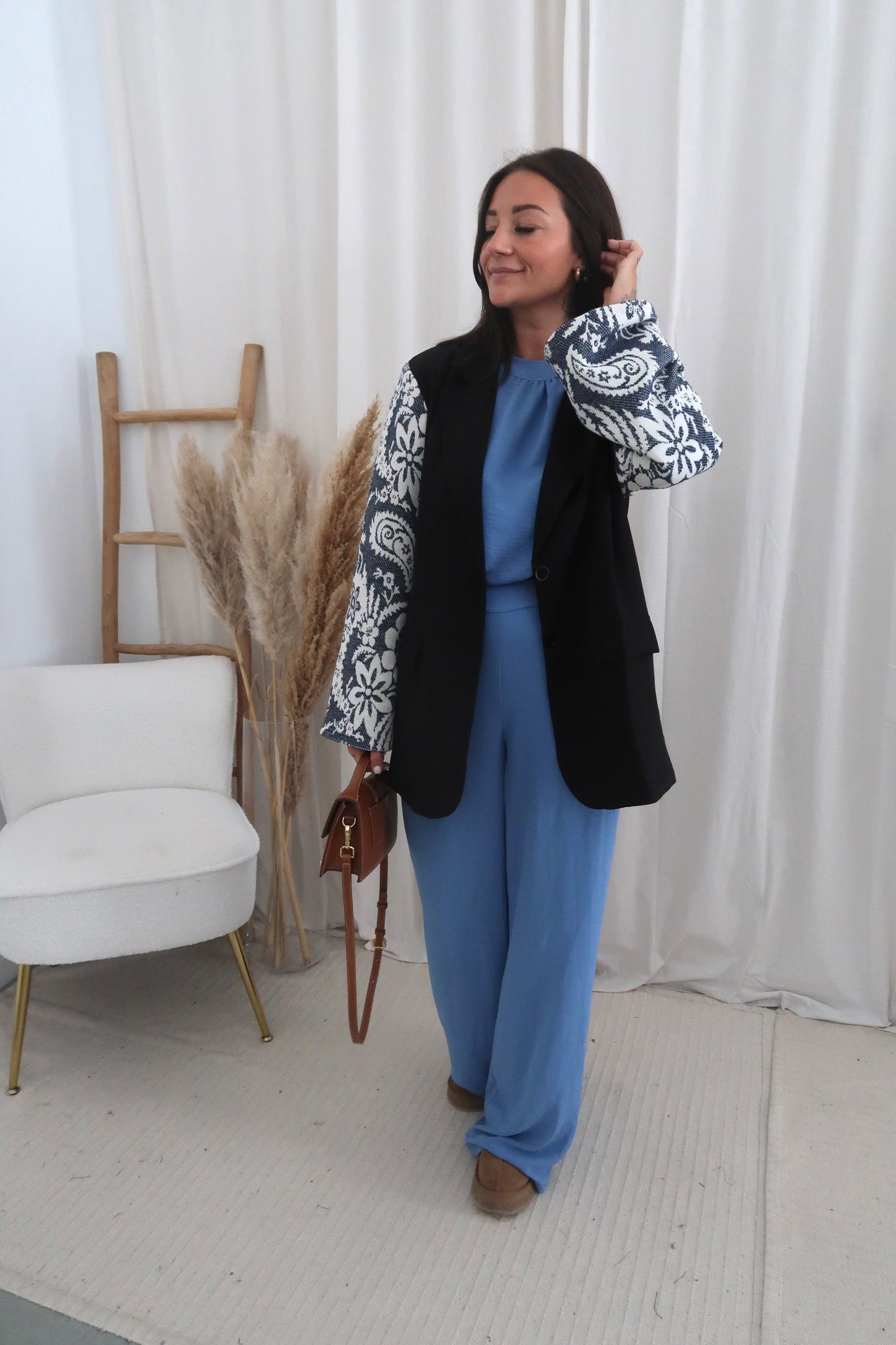 Ruffle set blue