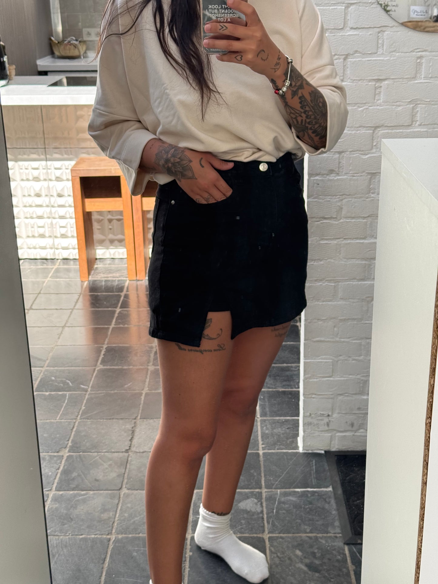 PL denim skort