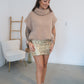 Sequin mini skirt gold