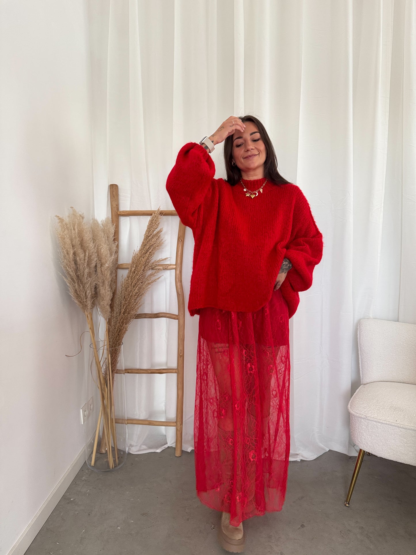 Donna sweater red