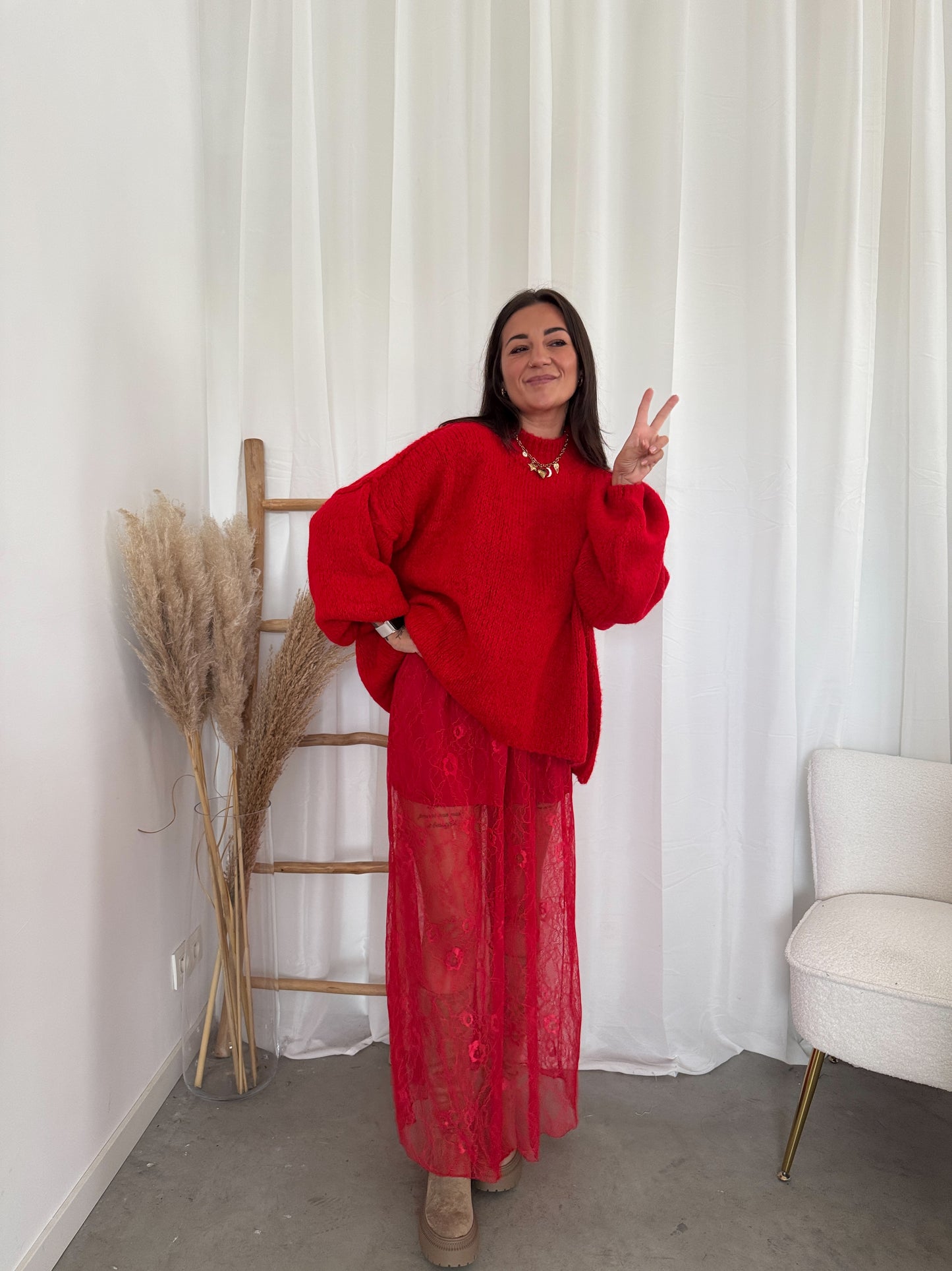 Donna sweater red