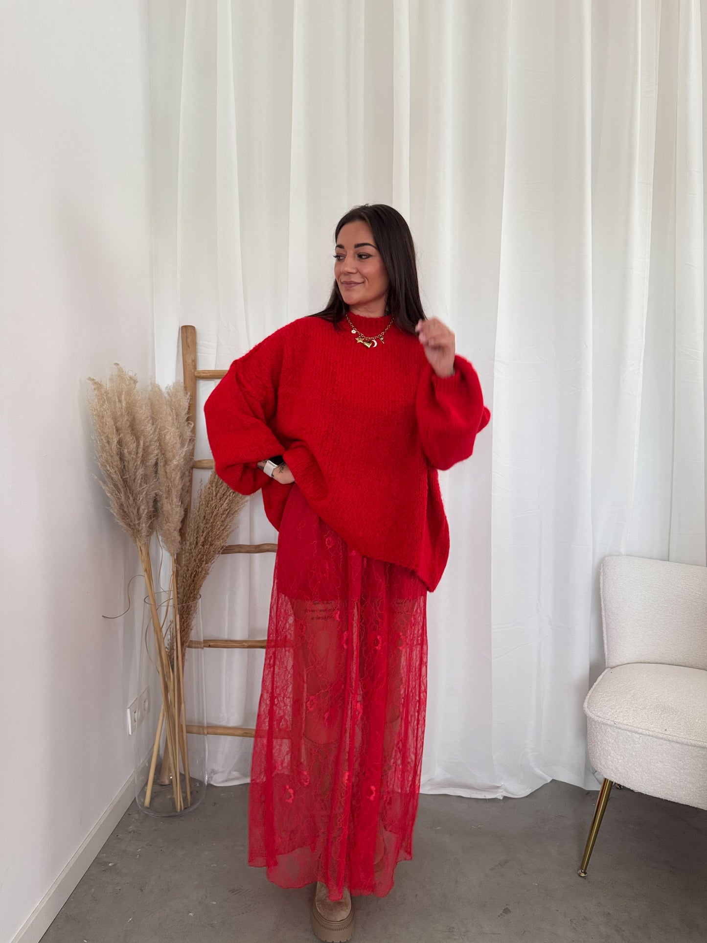 Donna sweater red