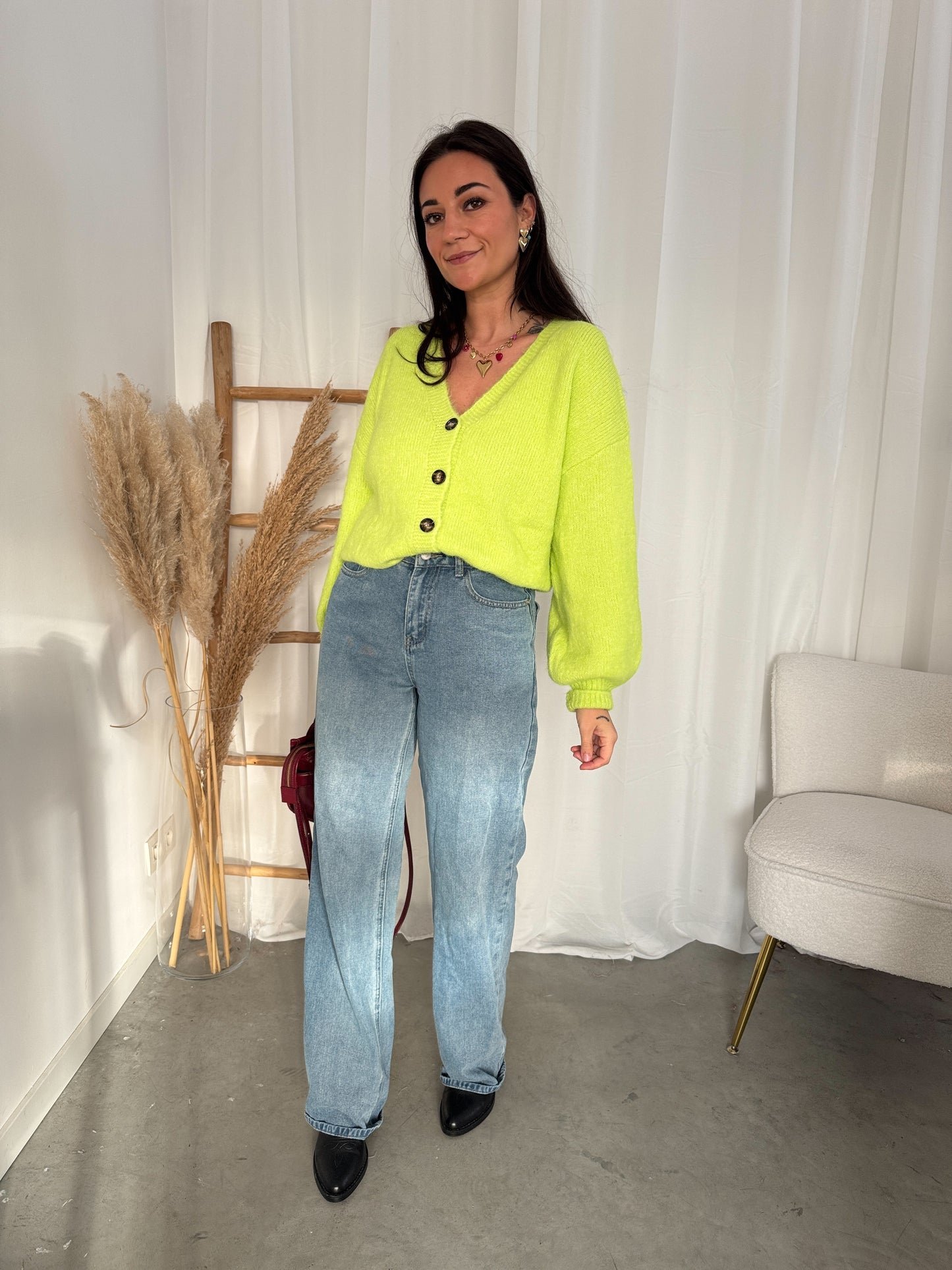 Dante cardigan lime