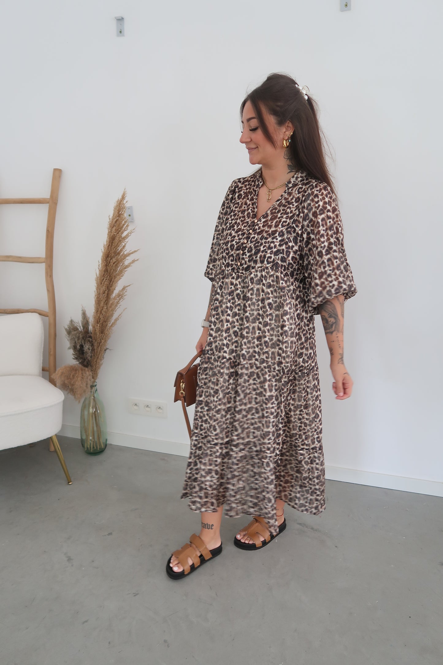 Maxi leopard dress