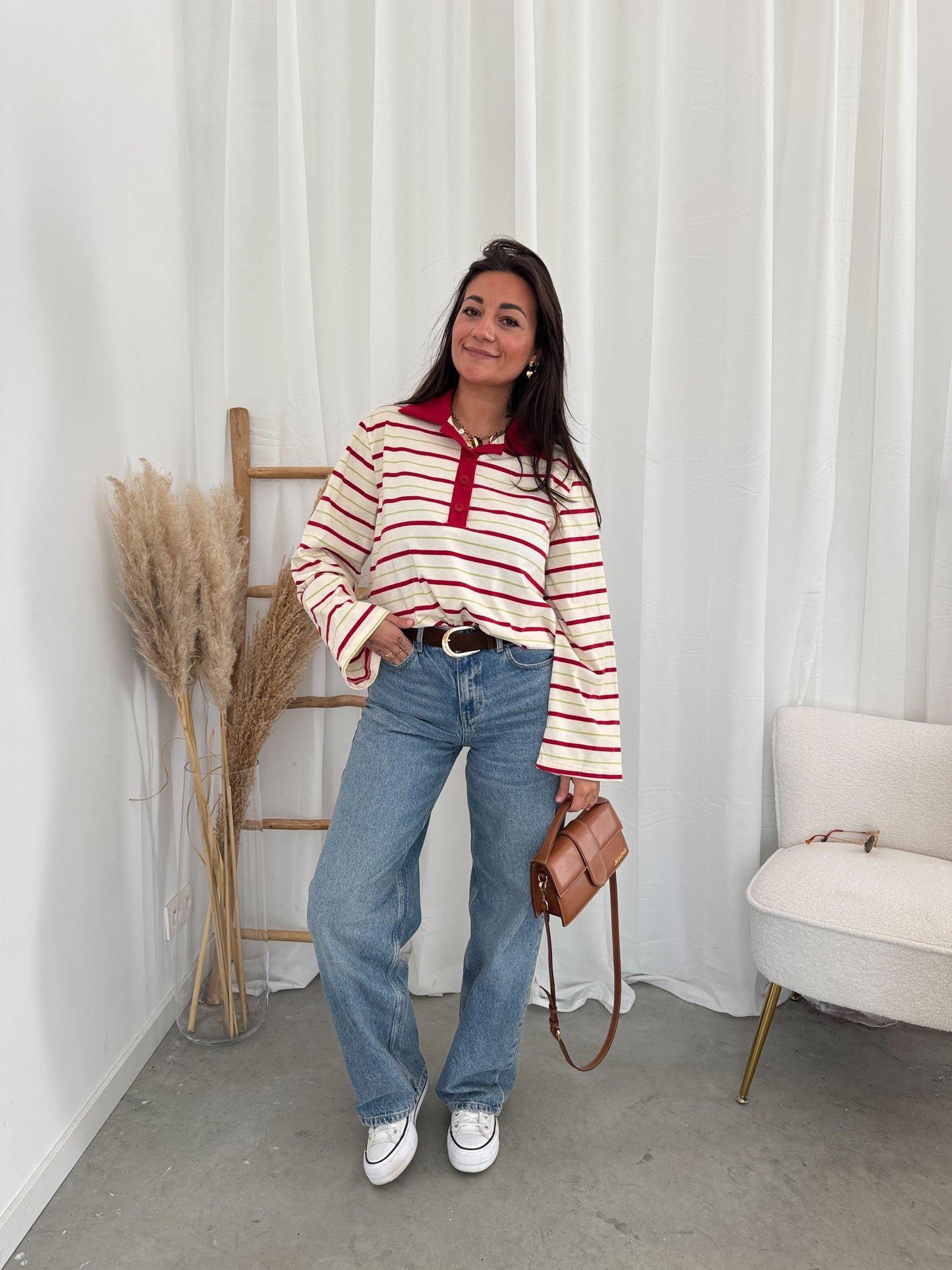 Striped polo shirt