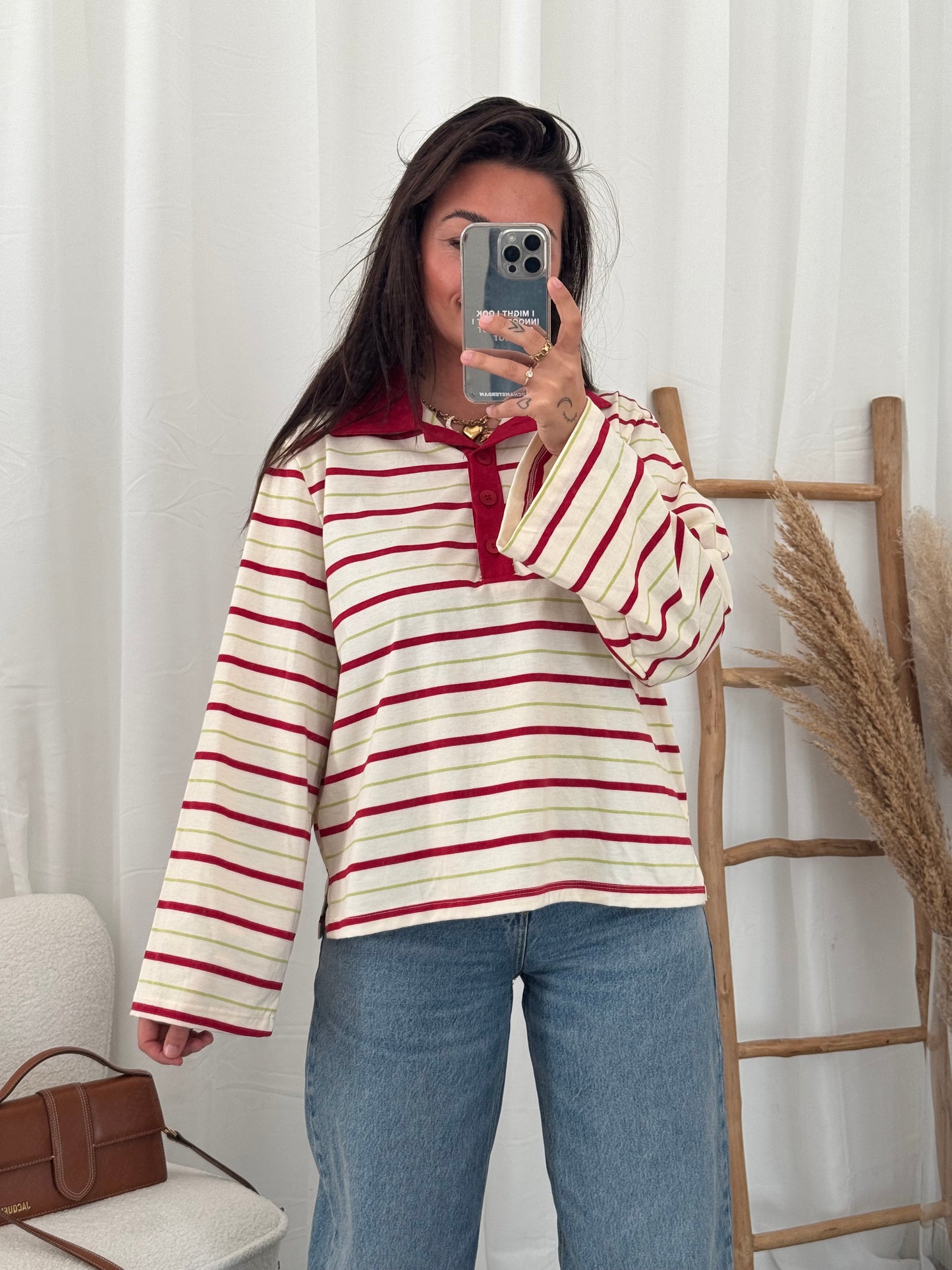 Striped polo shirt