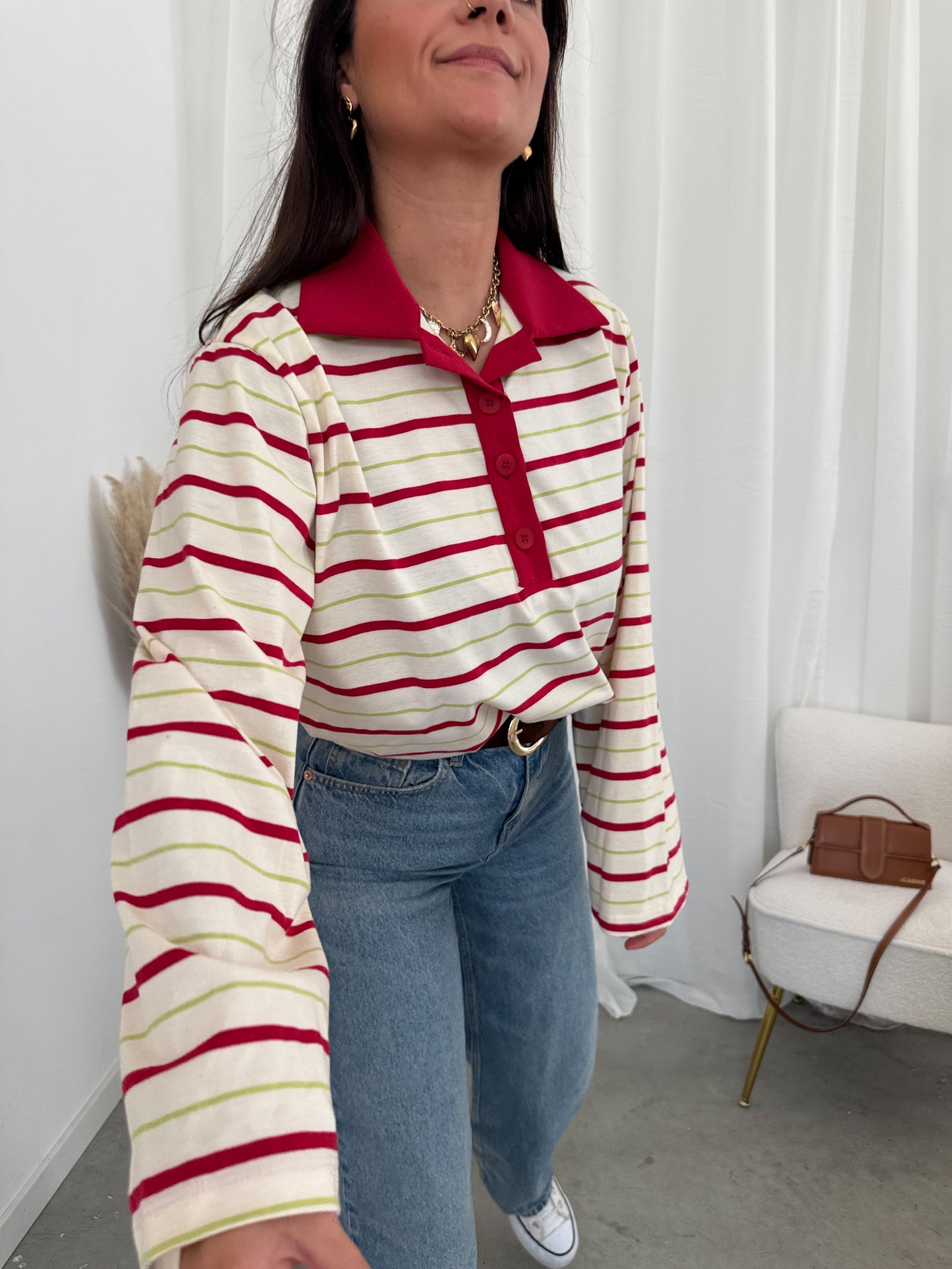 Striped polo shirt