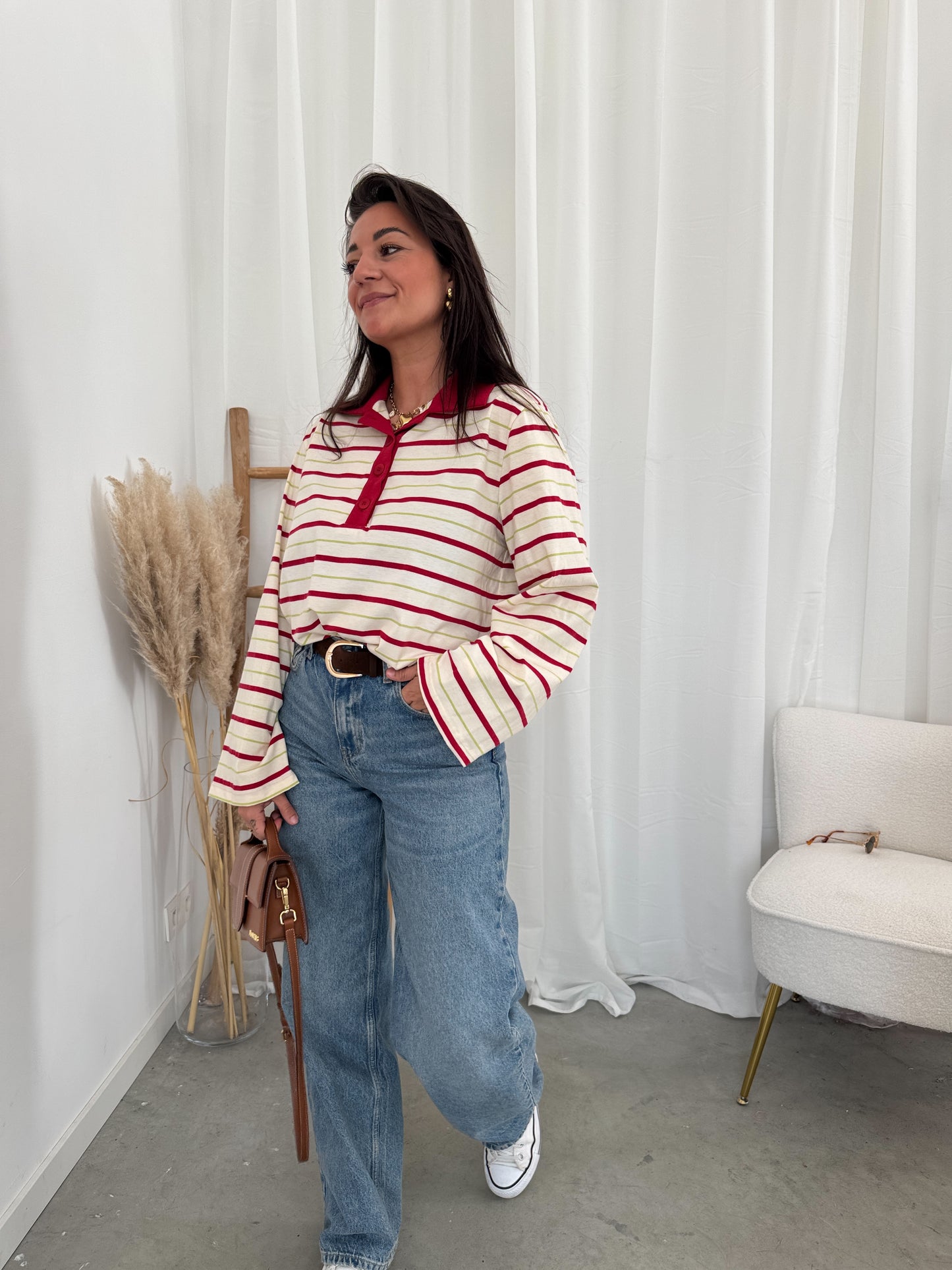 Striped polo shirt