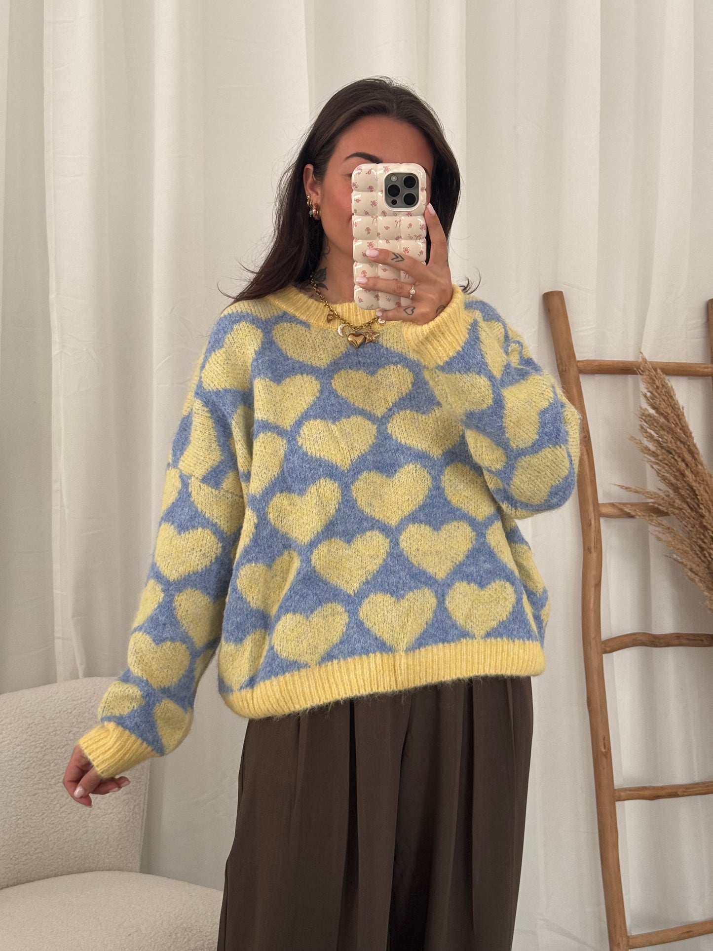 Yellow heart sweater