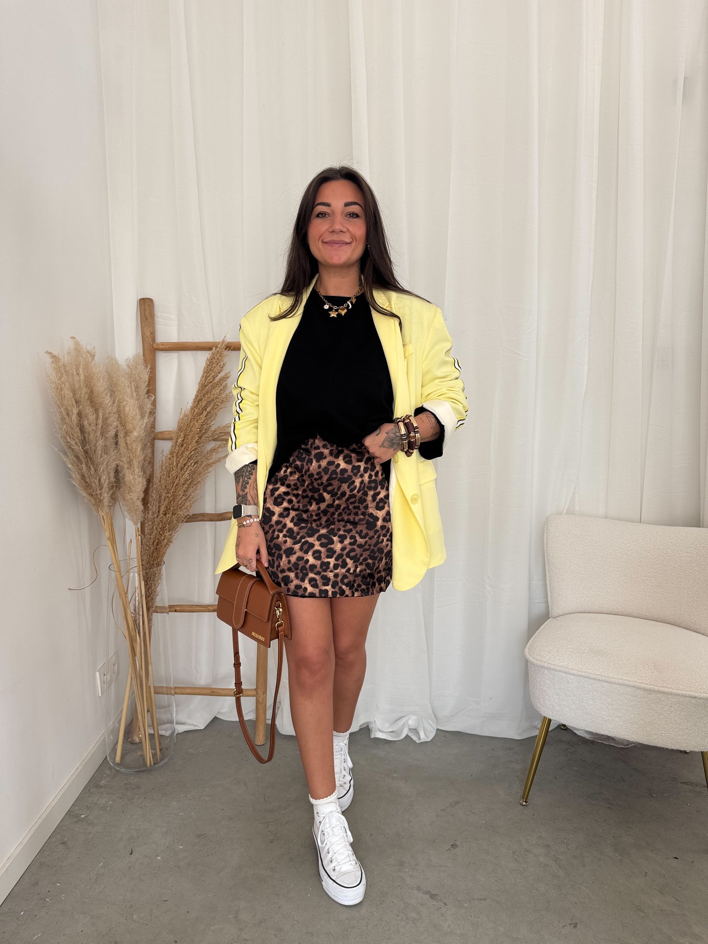 Leo mini silk skirt