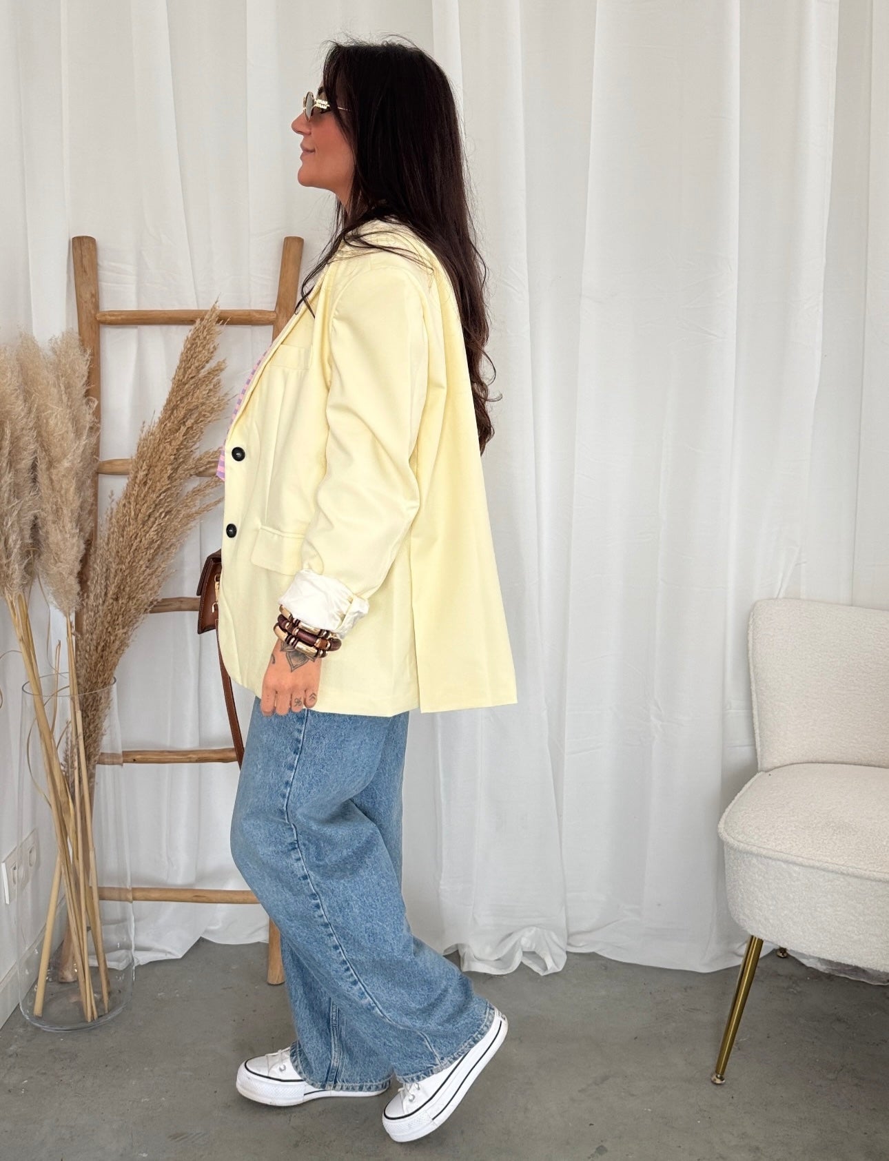 Oversized blazer butteryellow