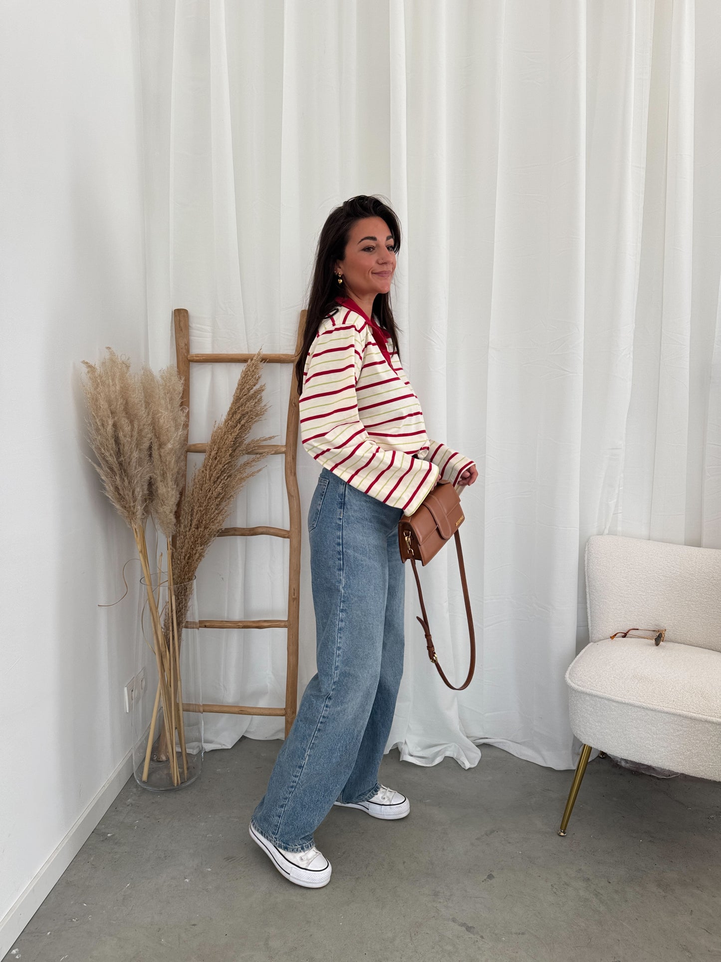Striped polo shirt