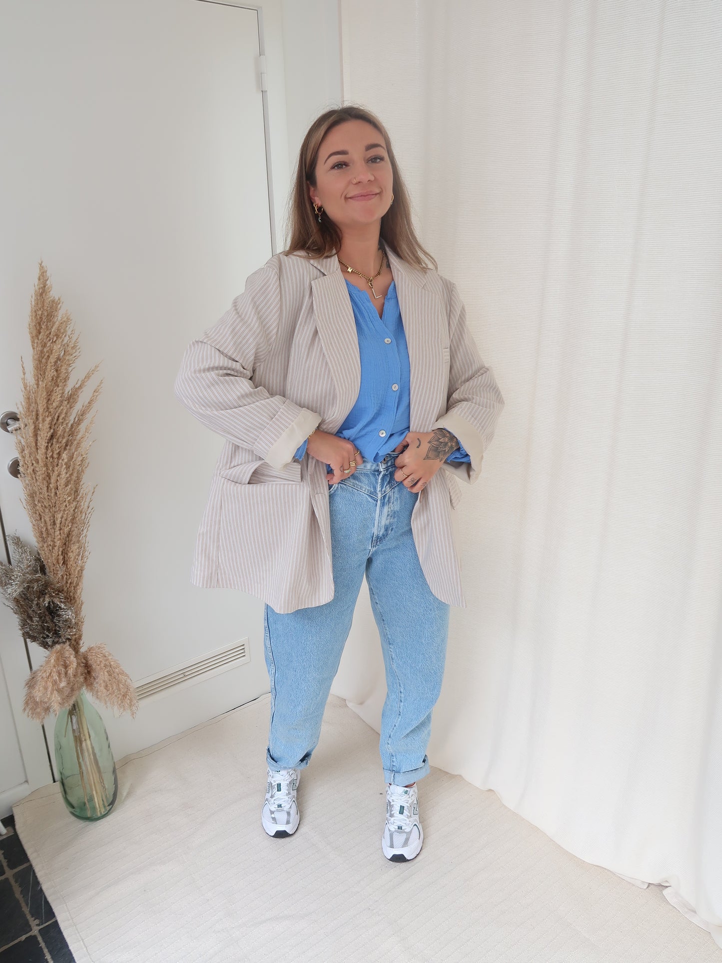 Oversized blazer beige