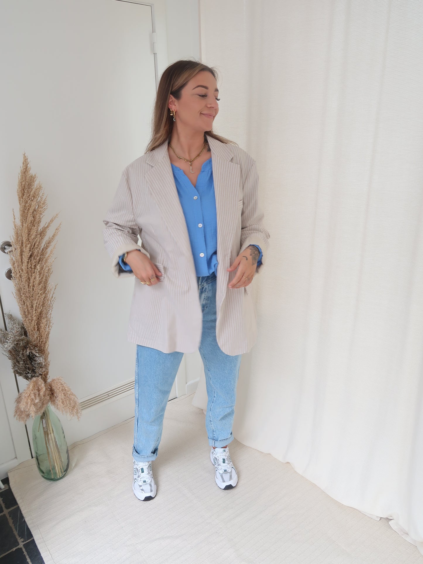Oversized blazer beige