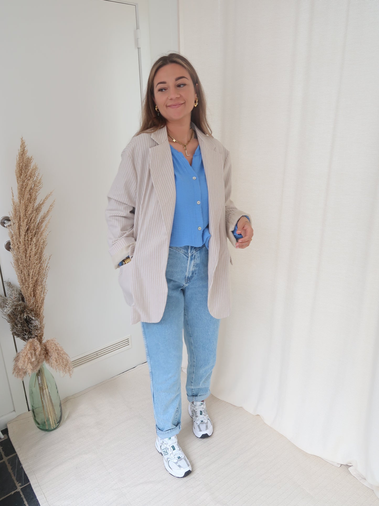 Oversized blazer beige