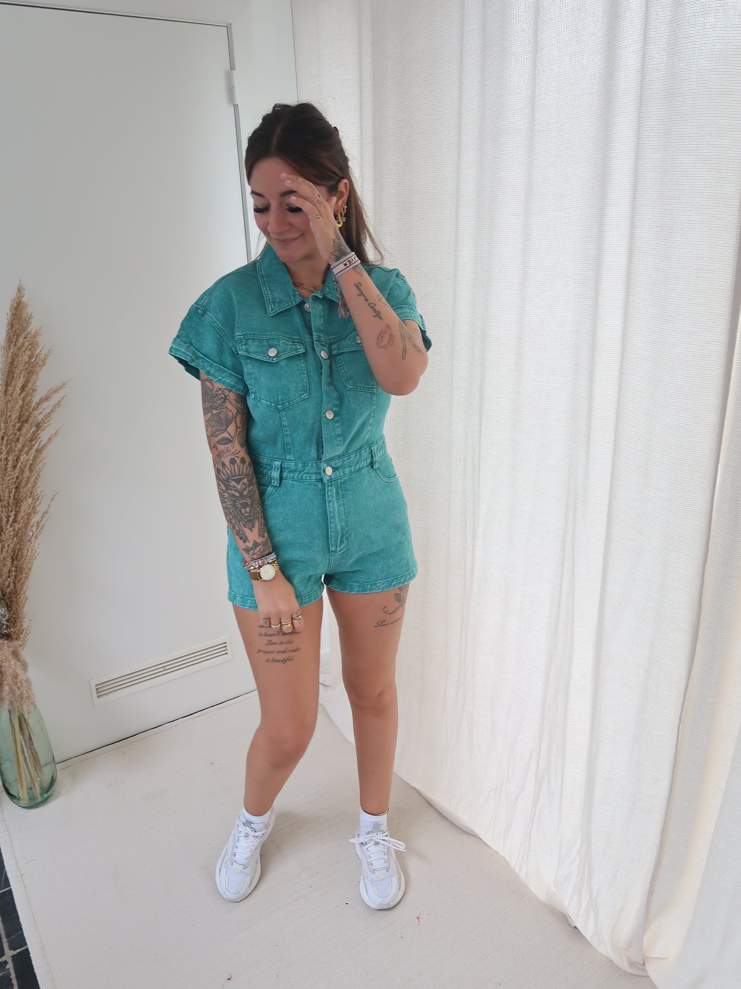 Milly playsuit green