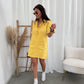 Elle denim dress yellow
