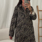 Corduroy leopard dress