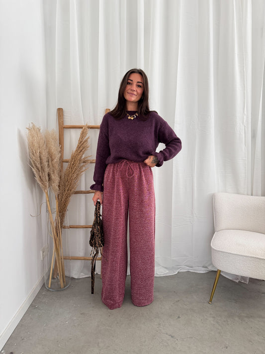 Ultra wide pants bordeaux