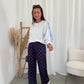 Satin flower pants
