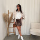 Leo mini silk skirt