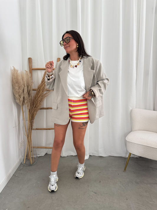 Crochet striped short