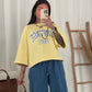 Sweater vintage paris yellow