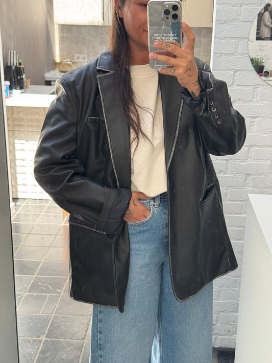 PL leather blazer