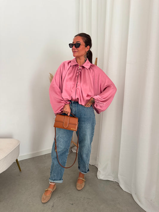 Pep satin veste pink