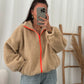 Teddy bomber beige