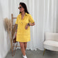Elle denim dress yellow