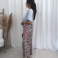 Sporty satin leopard pants