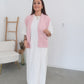 Woven gilet pink