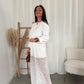 Lace pants white