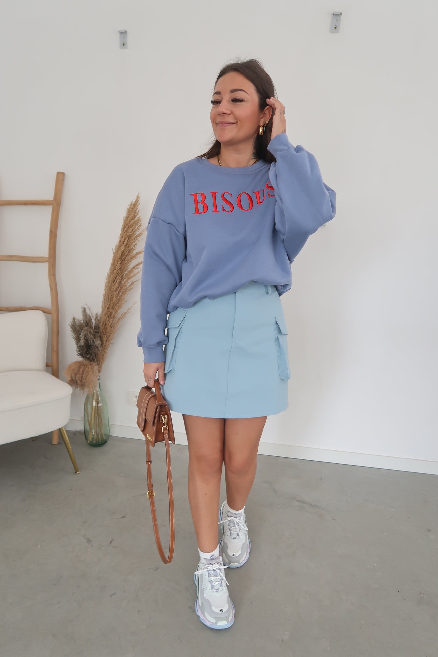 Bisous sweater blue