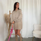 Soft sweaterdress beige