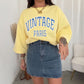 Sweater vintage paris yellow