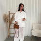 Lace pants white