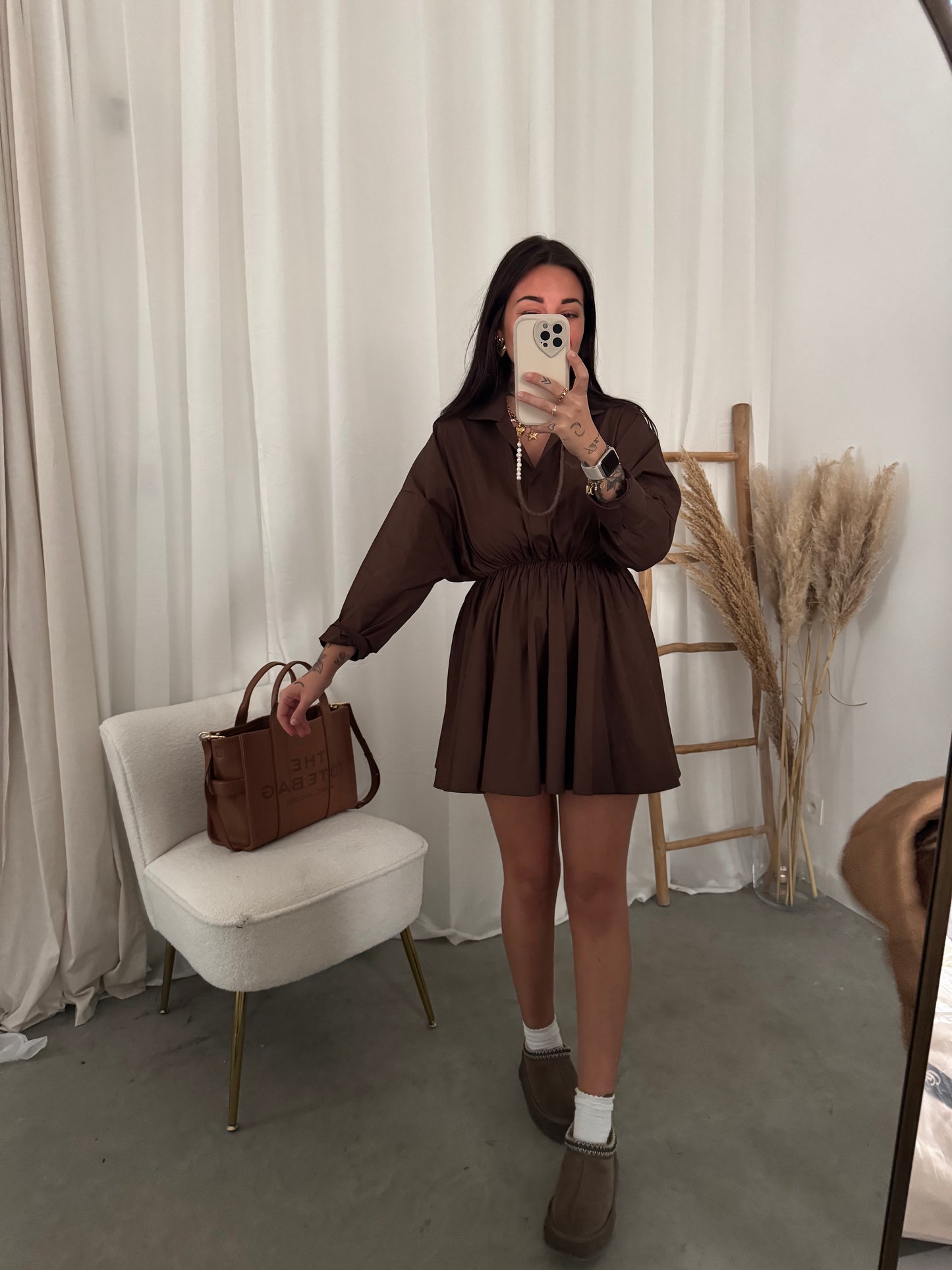 Poppie dress brown