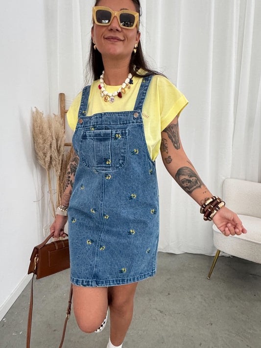 Flower salopette dress