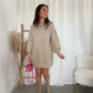 Soft sweaterdress beige